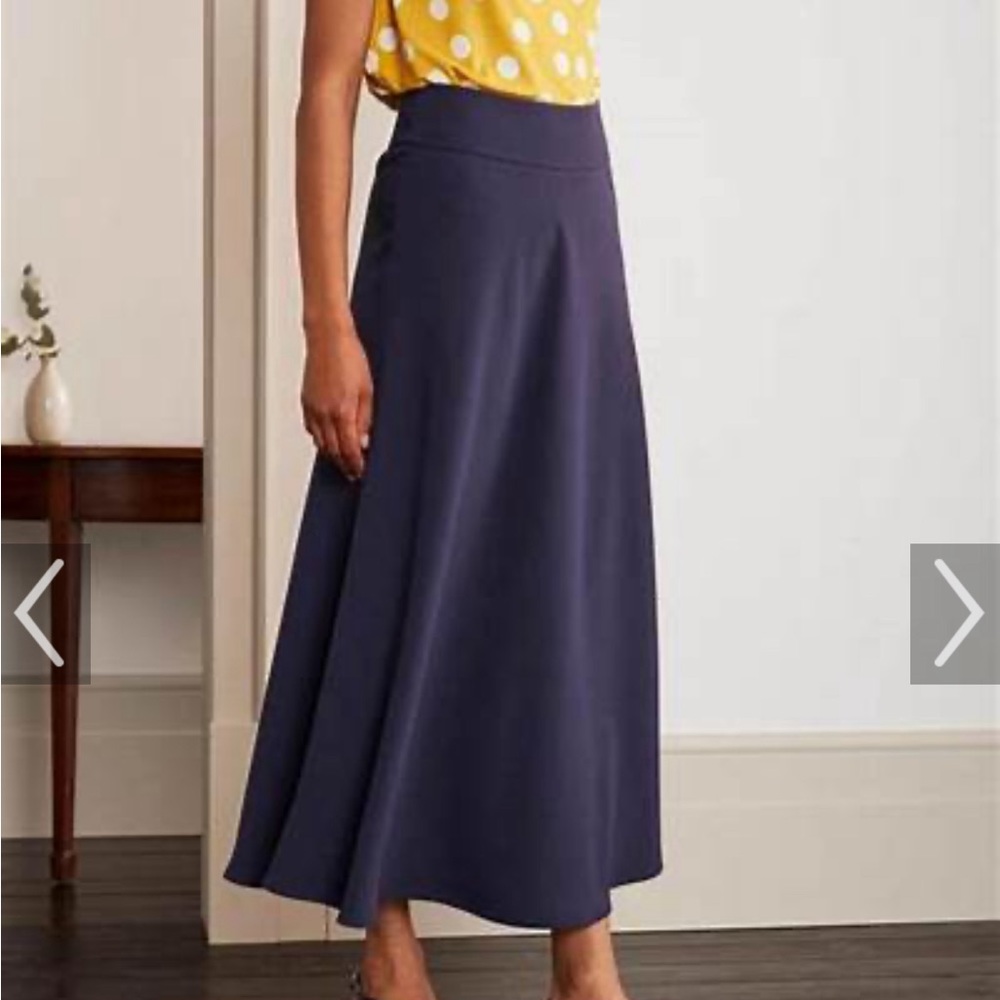 Boden navy midi skirt